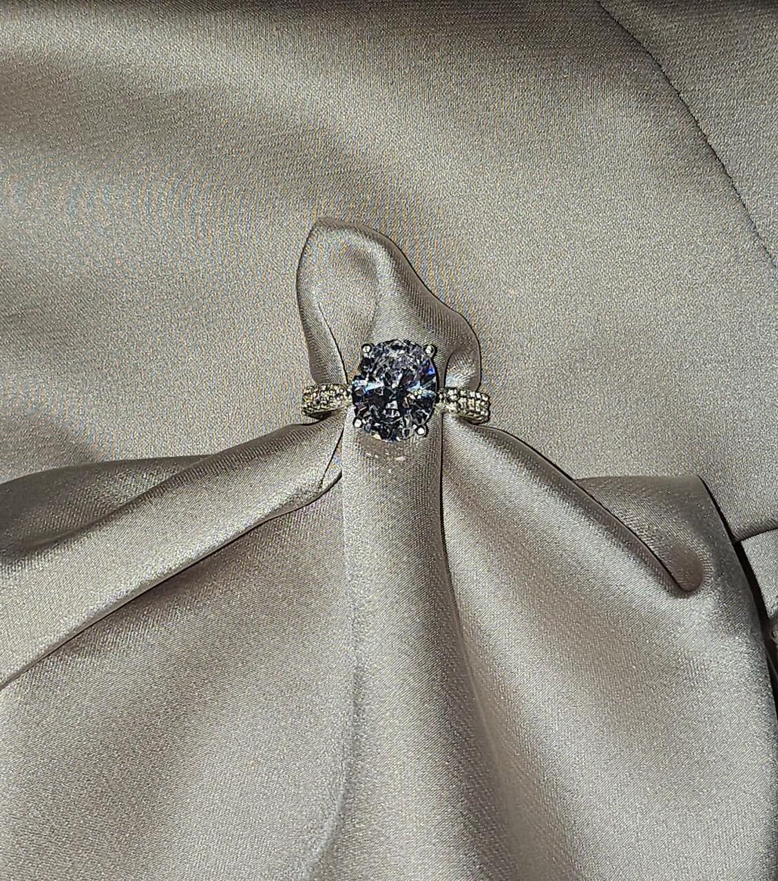 Anillo de Compromiso o Promesa Extravagante de Plata Ley 925 #7