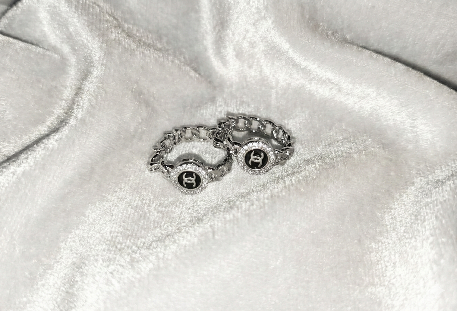 Arracadas Mediana Inspiración Chanel Plata Ley 925